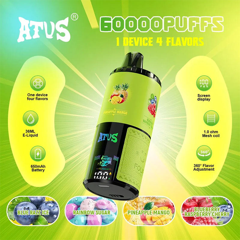 ATVS 60000 Puffs 4in1 Flavors Disposable Vape