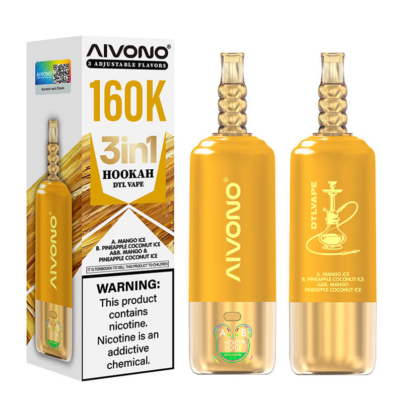 Aivono 160000 Puffs 3in1 Hookah DTL Disposable Vape