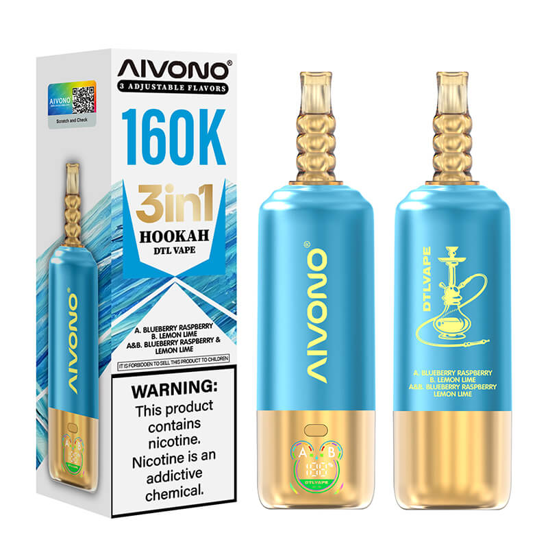 Aivono 160000 Puffs 3in1 Shisha Hookah Disposable Vape