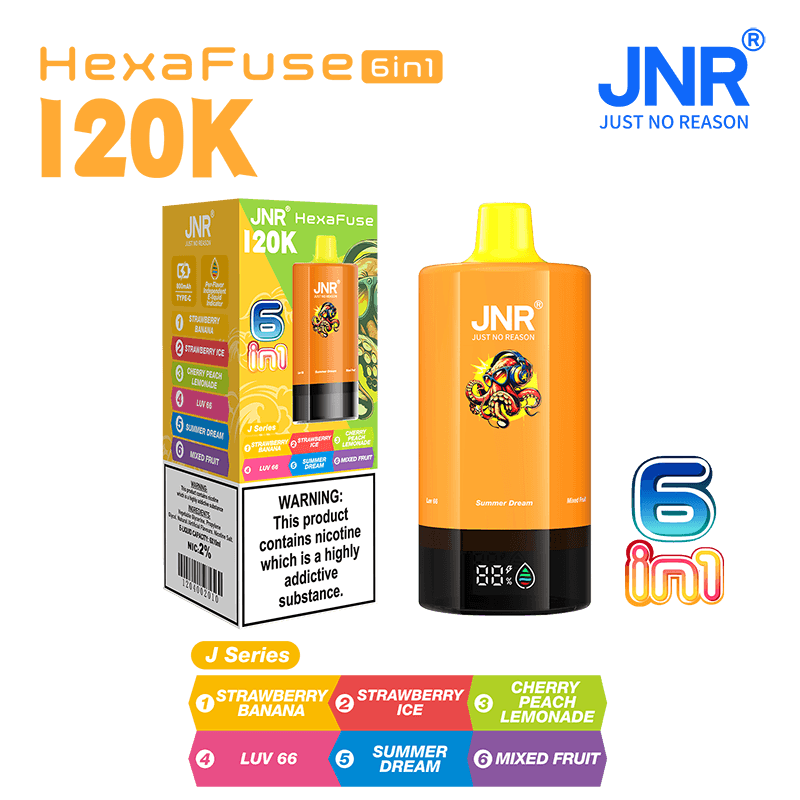 JNR HexaFuse 120000 Puffs 6in1 Disposable Vape