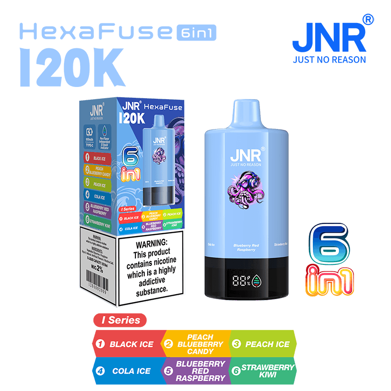 JNR HexaFuse 120000 Puffs 6in1 Disposable Vape