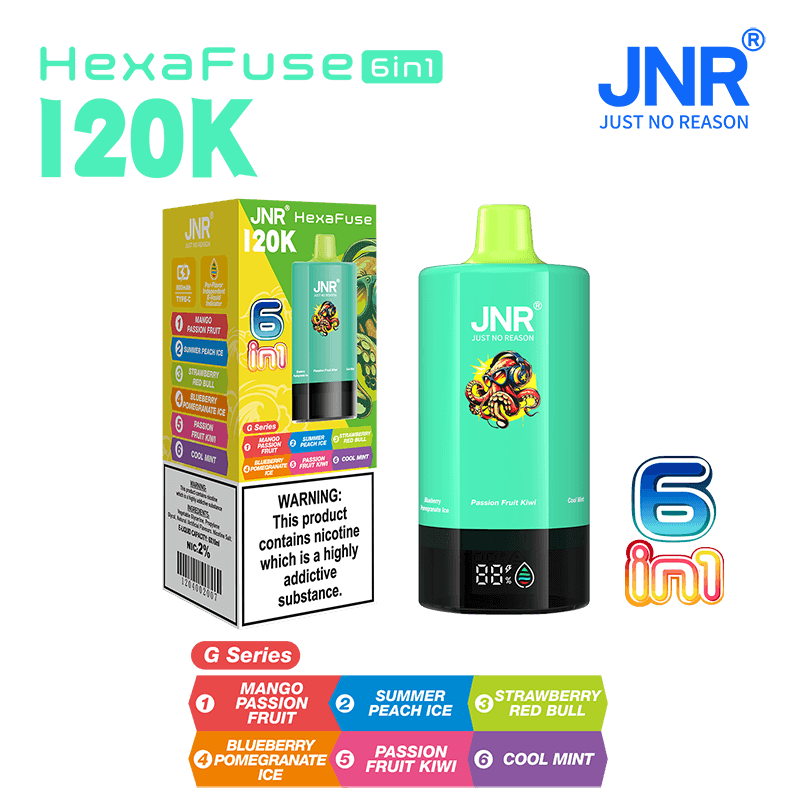 JNR HexaFuse 120000 Puffs 6in1 Disposable Vape