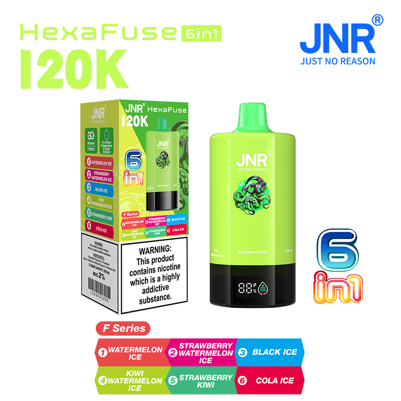 JNR HexaFuse 120000 Puffs 6in1 Disposable Vape