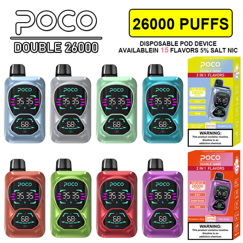 POCO DB26000 Dual Flavors Disposable Vape 26K E-cigarettes Vaping