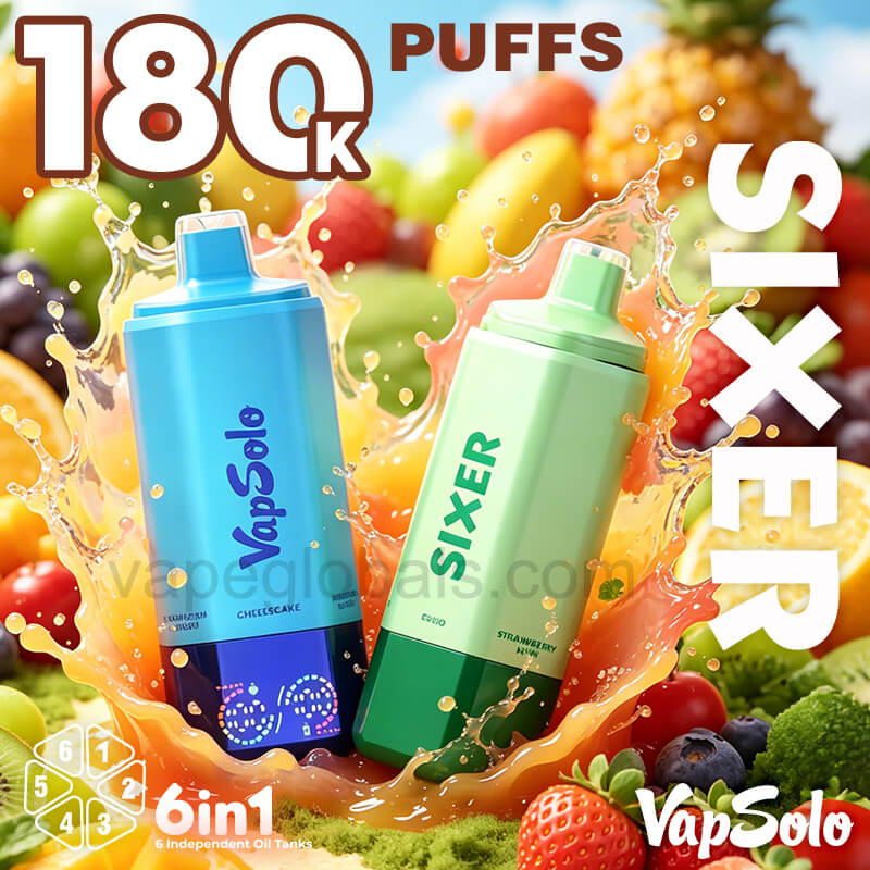 Vapsolo Sixer 180000 Puffs 6in1 Disposable Vape