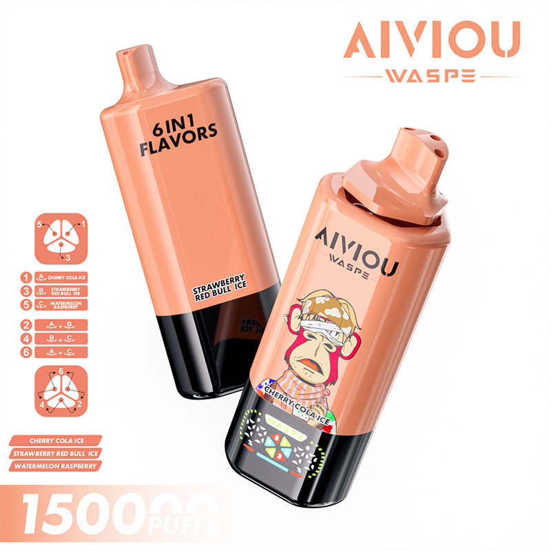 WASPE AIVIOU 150000 Puffs 6in1 Flavors Disposable Vape