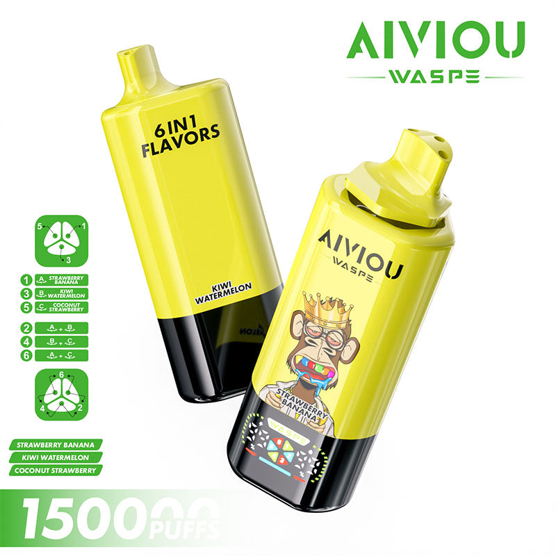 WASPE AIVIOU 150000 Puffs 6in1 Flavors Disposable Vape