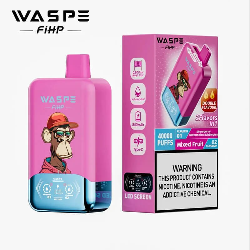 WASPE Fihp 40000 Dual Flavors Disposable Vape 40K E-cigarettes Vaping | Vape Pen WASPE Fihp 40000 Dual Flavors Disposable Vape 40K E-cigarettes Vaping | Vape Pen