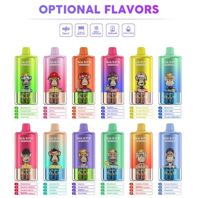 WASPE 100000 Puffs 4in1 Flavors Disposable Vape