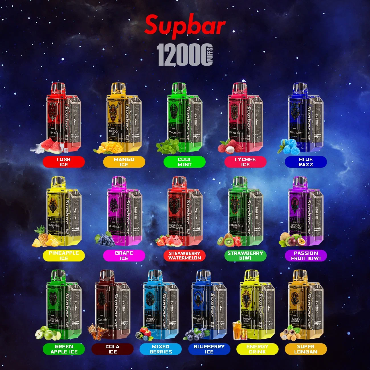 Supbar X 12000 Puffs Disposable Vape