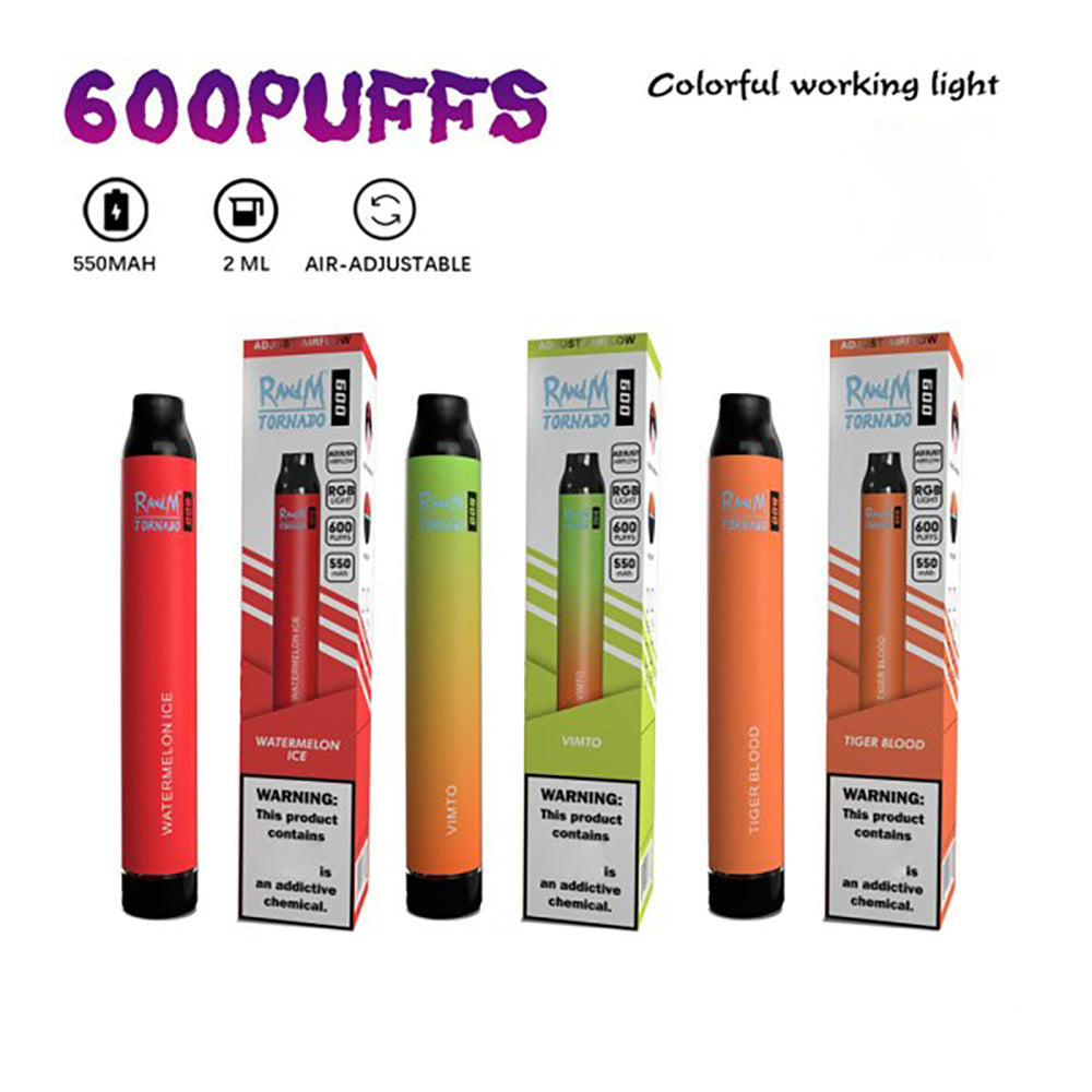 RandM  Tornado 600 Puffs Disposable Vape