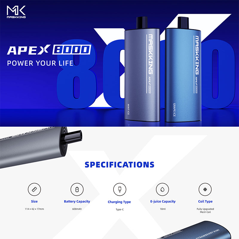 Maskking Apex 8000 Puffs Disposable Vape