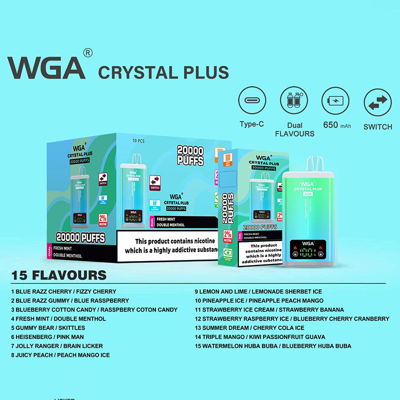 WGA Crystal Plus 20000 Puffs Disposable Vape