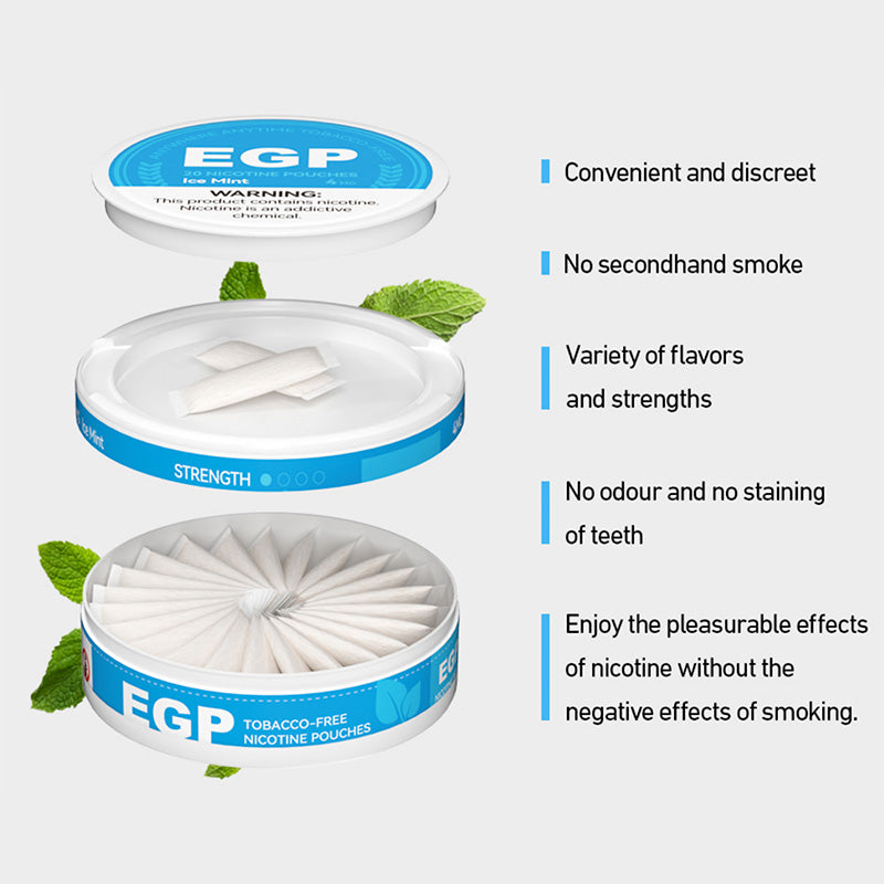 EGP Mini Strong Strength Nicotine Pouches 4mg/6mg/9mg/14mg/20mg