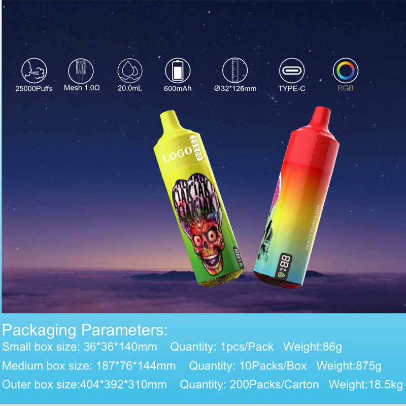 Custom Your Own Brand Logo OEM 25000 Puffs Disposable Vape