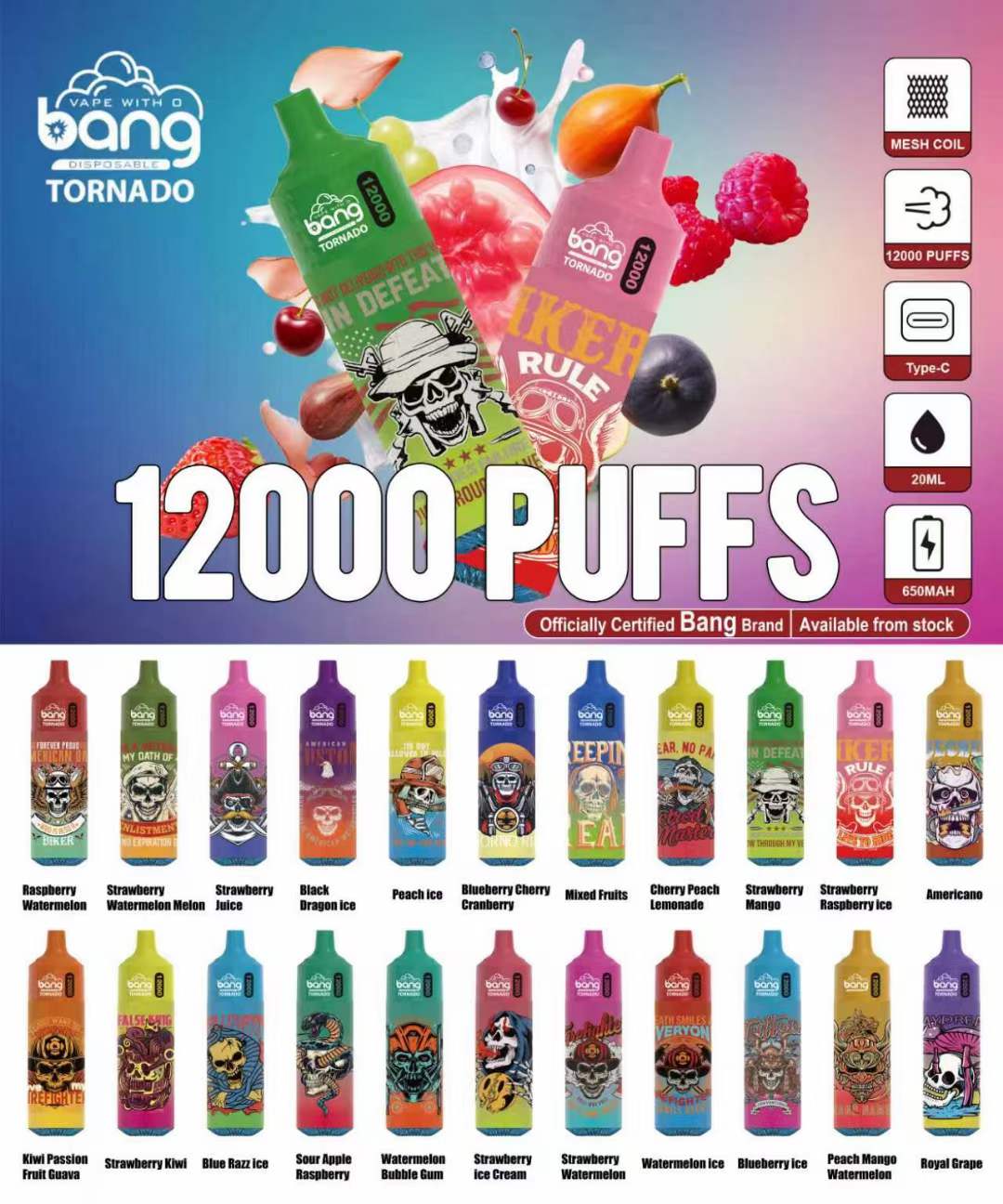 Bang Tornado 12000 Puffs Disposable Vape