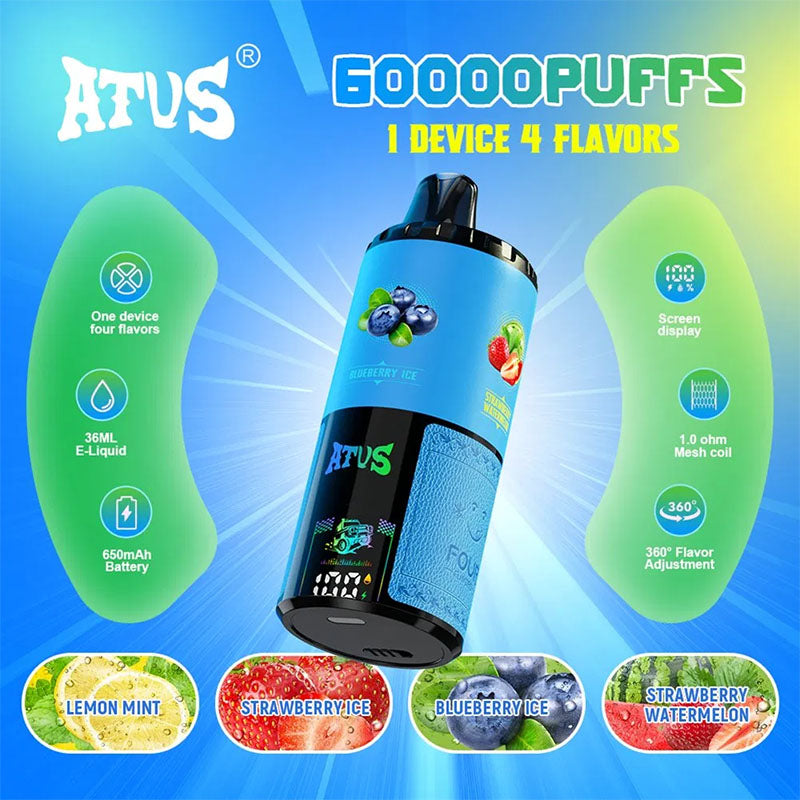 ATVS 60000 Puffs 4in1 Flavors Disposable Vape