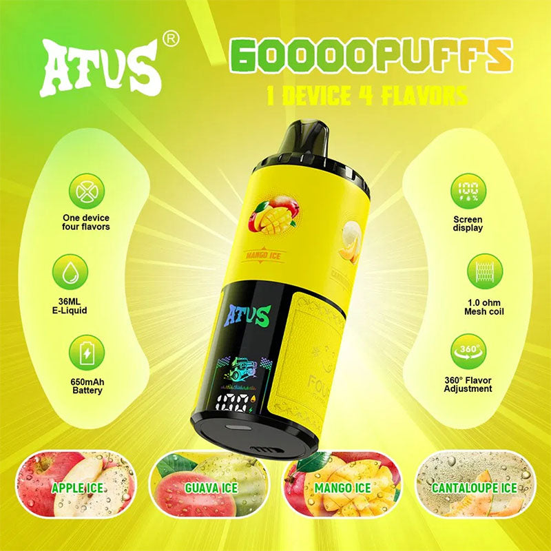 ATVS 60000 Puffs 4in1 Flavors Disposable Vape