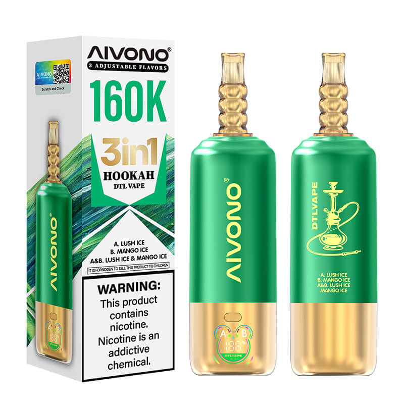 Aivono 160000 Puffs 3in1 Shisha Hookah Disposable Vape