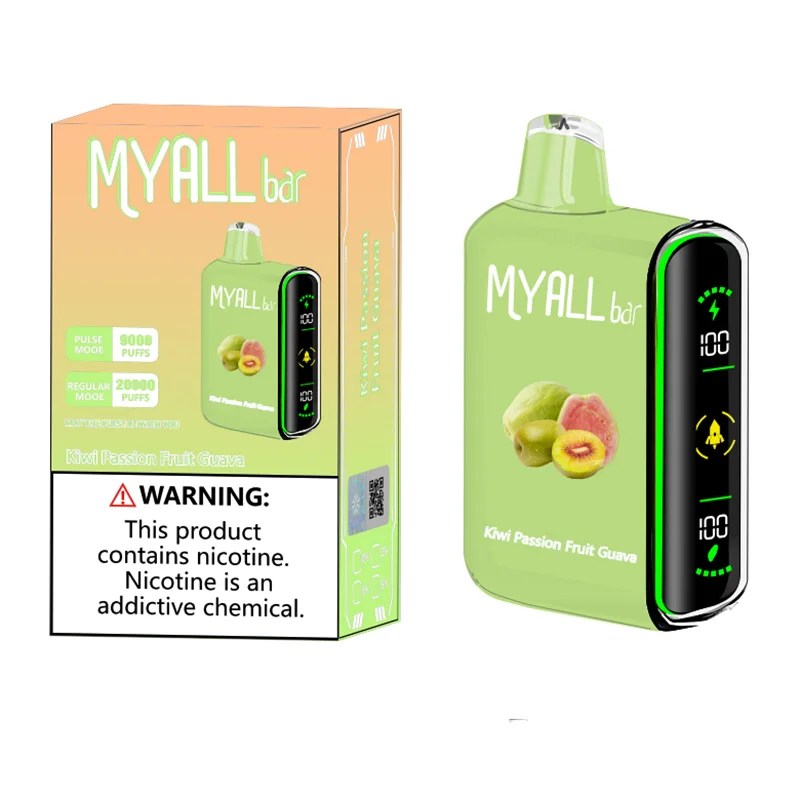 Kiwi Passion Fruit Guava MYALL Bar 20000 Puffs Disposable Vape