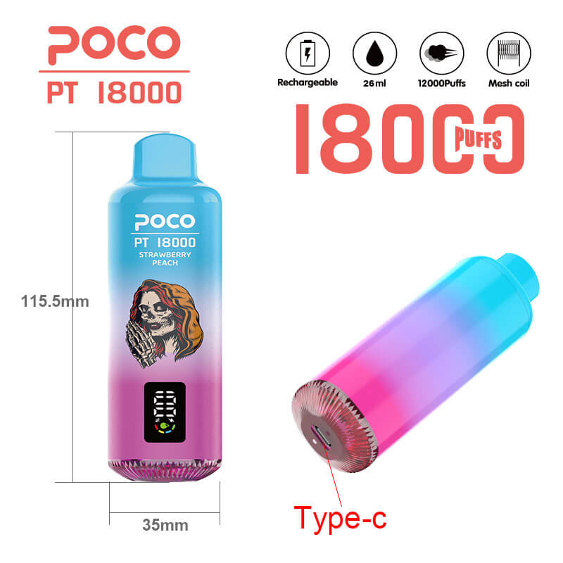 POCO PT18000 Disposable Vape 18K Puffs E-cigarettes Vaping | Vape Pen POCO PT18000 Disposable Vape 18K Puffs E-cigarettes Vaping | Vape Pen
