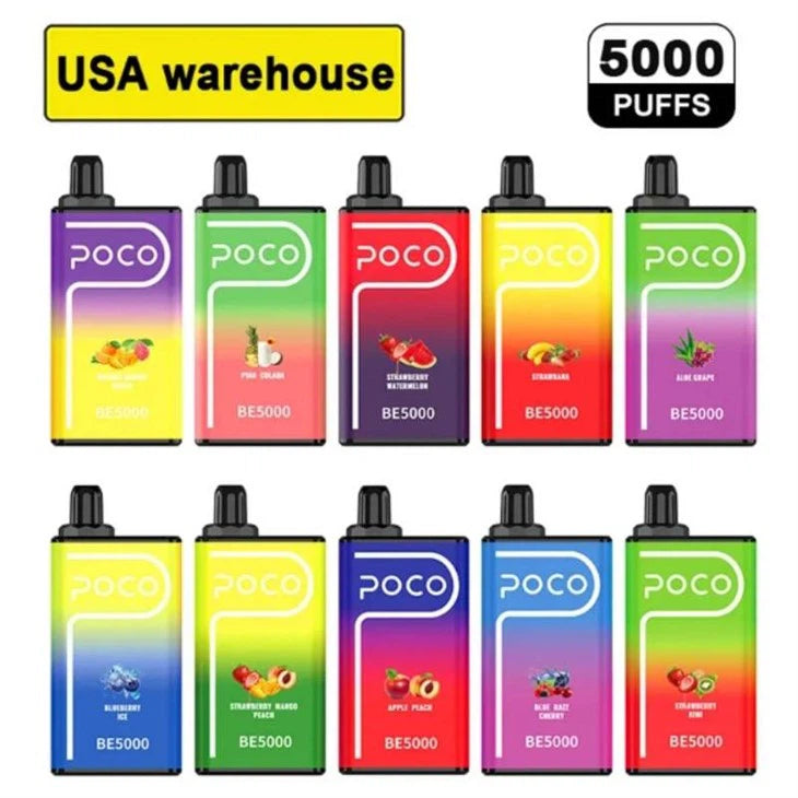 EU/US Warehouse POCO BE5000 Puffs Disposable Vape
