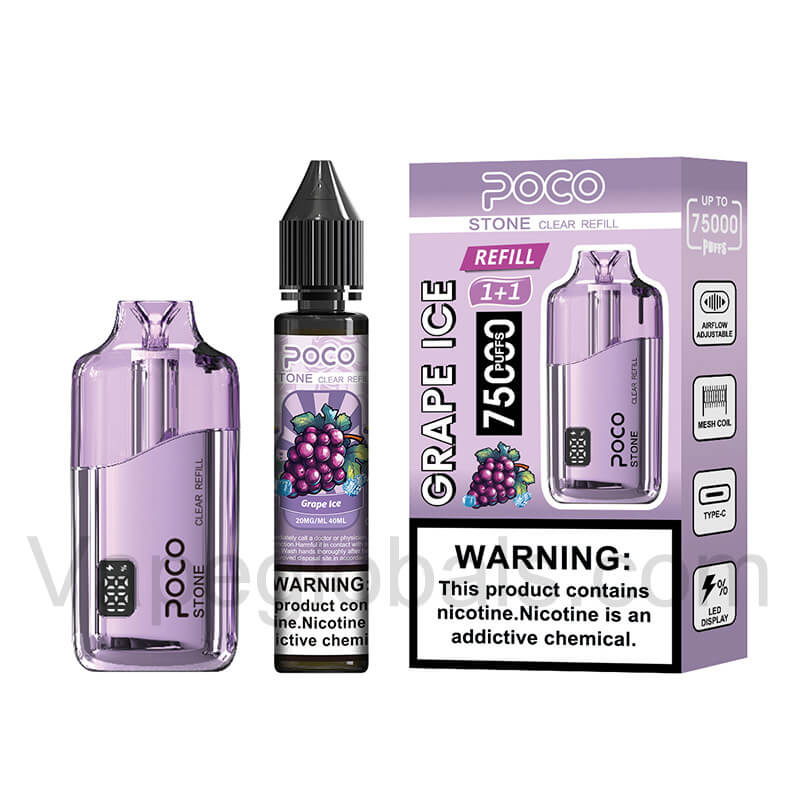 POCO STONE 75000 Puffs Refillable Disposable Vape