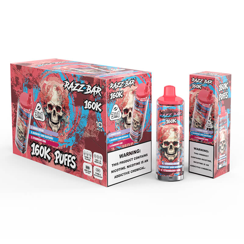Razz Bar 160000 Puffs 3in1 Disposable Vape