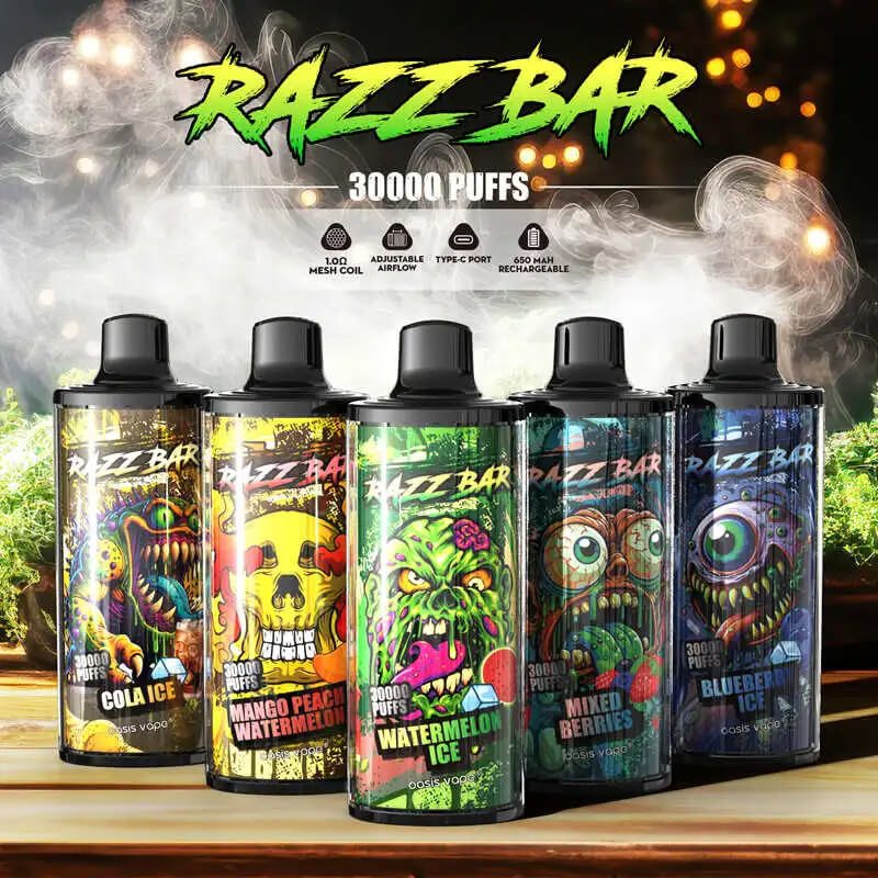 Razz Bar 30000 Puffs Disposable Vape 30K E-cigarettes Vaping | Vape Pen Razz Bar 30000 Puffs Disposable Vape 30K E-cigarettes Vaping | Vape Pen