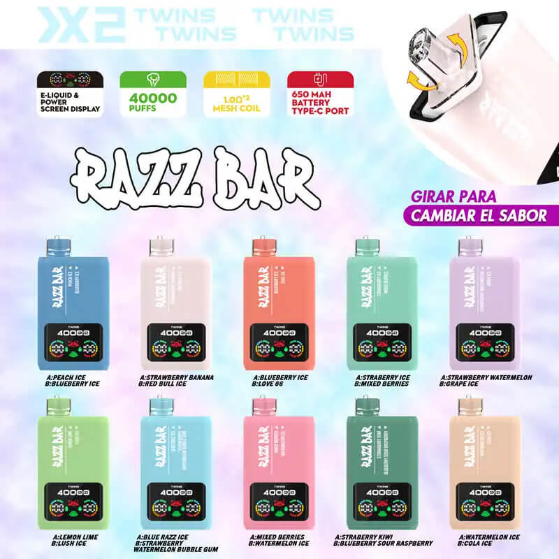Razz Bar 40000 Double Flavors Disposable Vape 40K E-cigarettes Vaping | Vape Pen Razz Bar 40000 Double Flavors Disposable Vape 40K E-cigarettes Vaping | Vape Pen