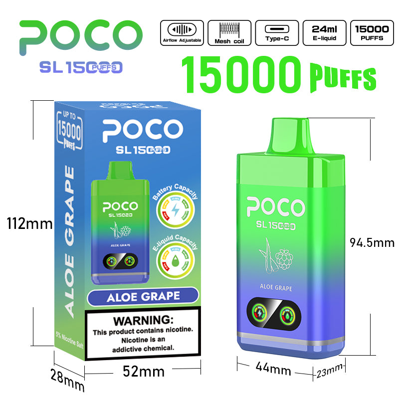 EU/US Warehouse POCO SL 15000 Puffs Disposable Vape