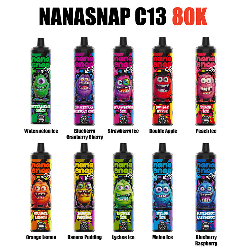 snap vape flavors Savage Nanasnap C13 80000 Puffs DTL Disposable Vape 80K E-cigarettes