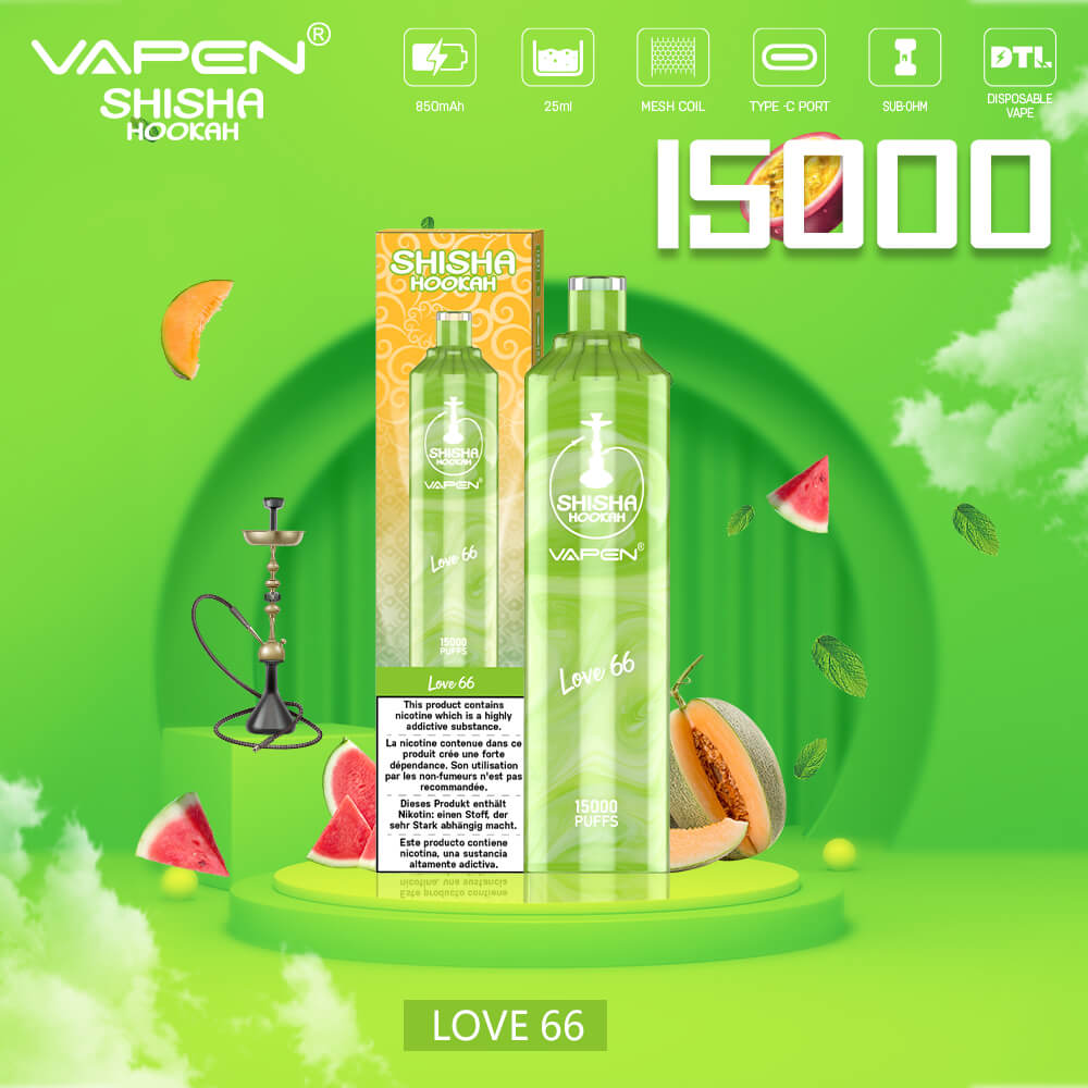 VAPEN Shisha Hookah 15000 Puffs Disposable Vape