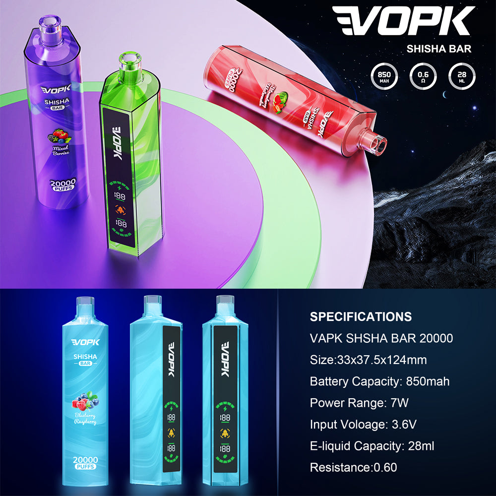 VOPK SHISHA Bar 20000 Puffs Disposable Vape