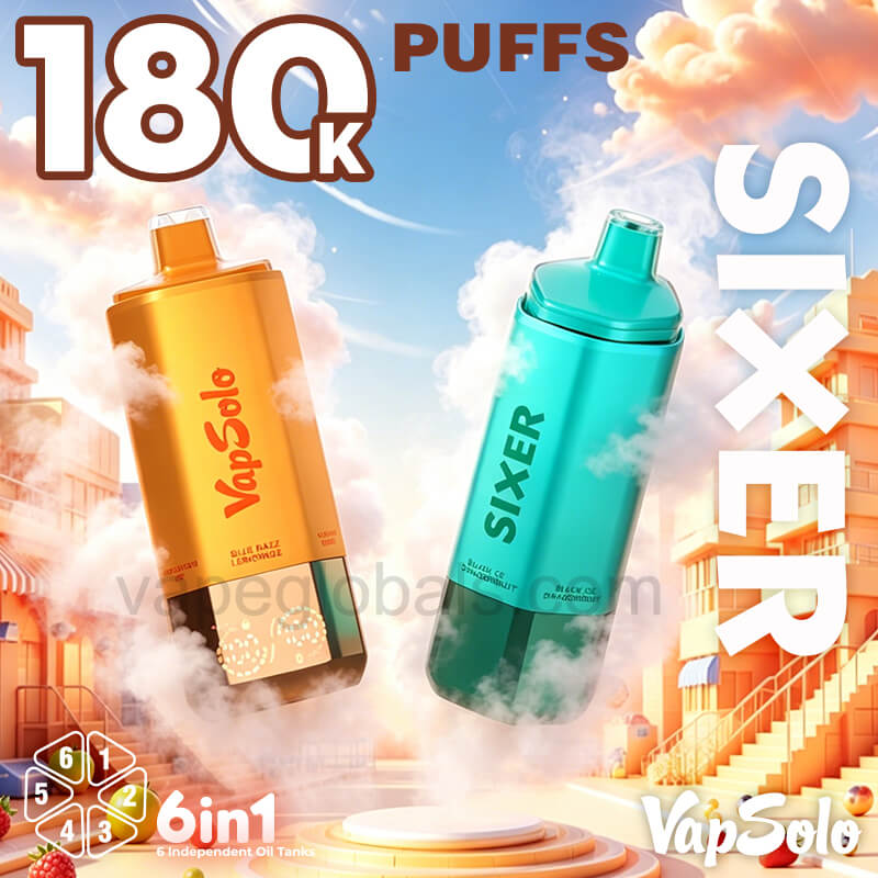 Vapsolo Sixer 180000 Puffs 6in1 Disposable Vape