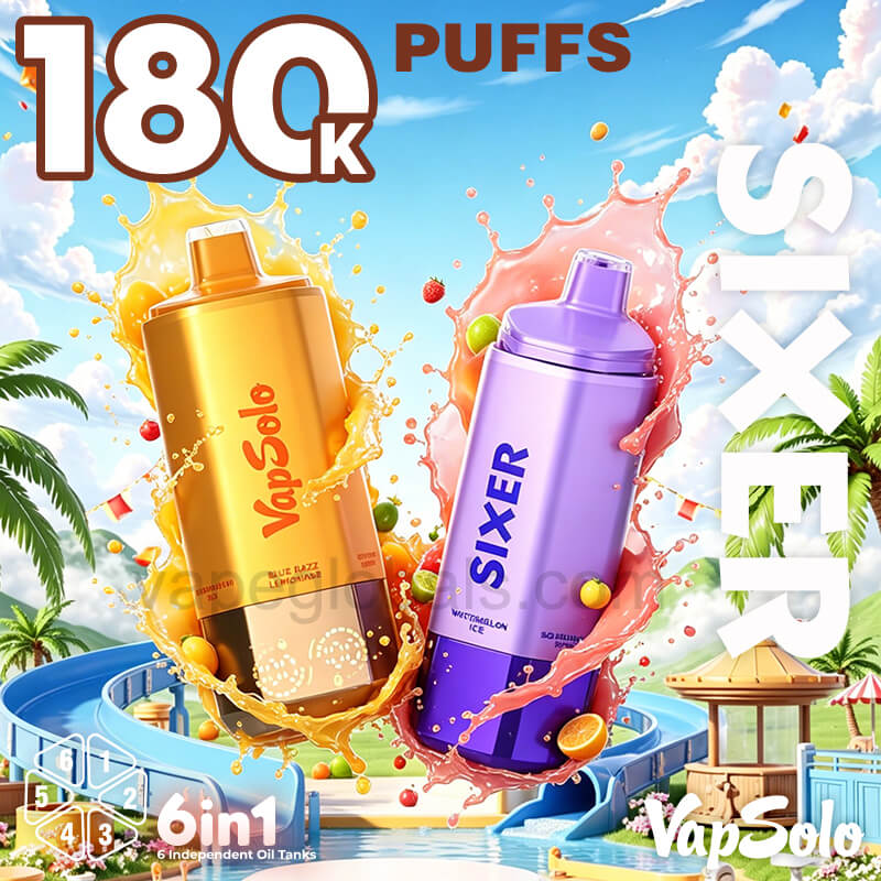 Vapsolo Sixer 180000 Puffs 6in1 Disposable Vape
