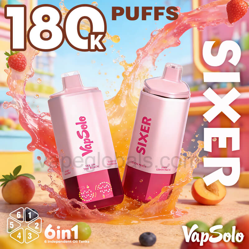 Vapsolo Sixer 180000 Puffs 6in1 Disposable Vape
