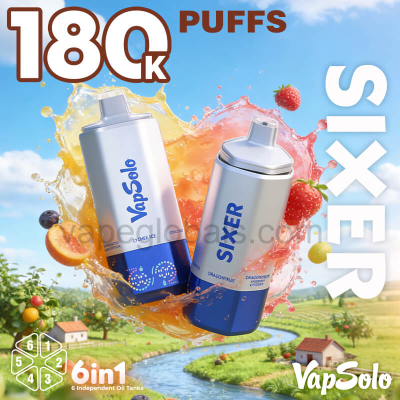Vapsolo Sixer 180000 Puffs 6in1 Disposable Vape