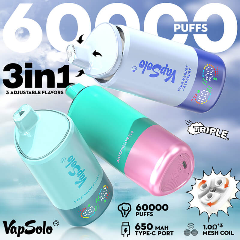 Vapsolo Triple 60000 Puffs Disposable Vape 60K E-cigarettes Vaping | Vape Pen Vapsolo Triple 60000 Puffs Disposable Vape 60K E-cigarettes Vaping | Vape Pen