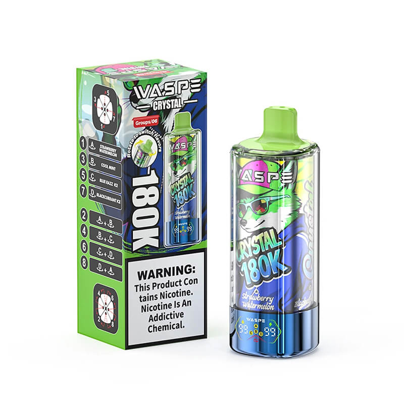 Waspe Crystal 180000 Puffs 8 Flavors Disposable Vape