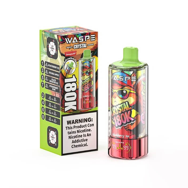 Waspe Crystal 180000 Puffs 8 Flavors Disposable Vape