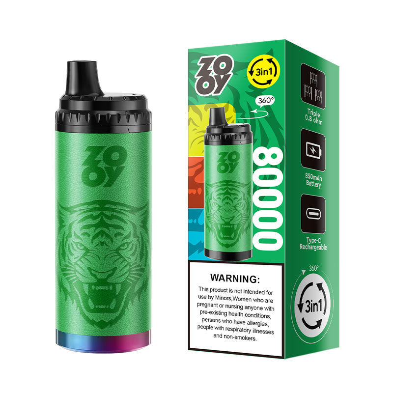 Zooy King Triple 80000 Puffs Disposable Vape 80K E-cigarettes