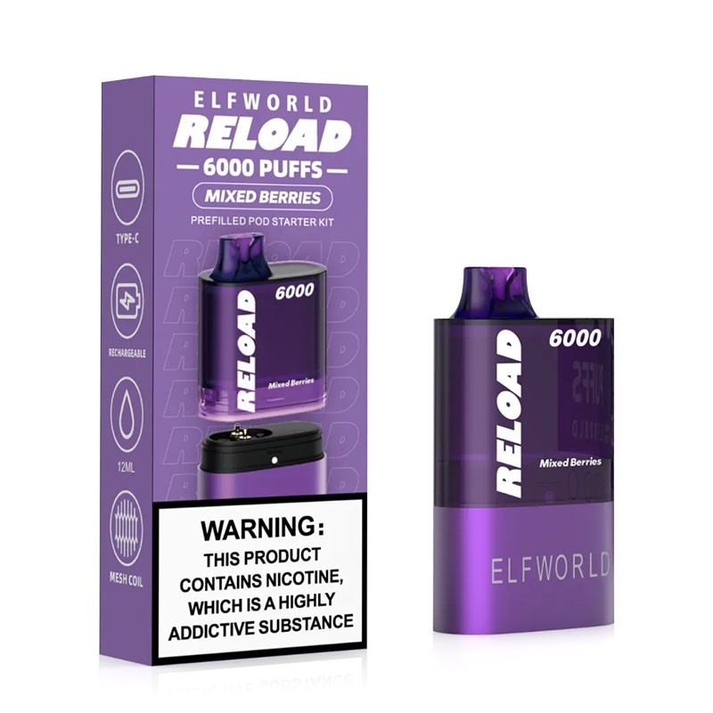 ELFWORLD Reload 6000 Puffs Disposable Vape