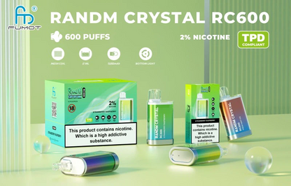 RandM Crystal RC 600 Puffs Disposable Vape