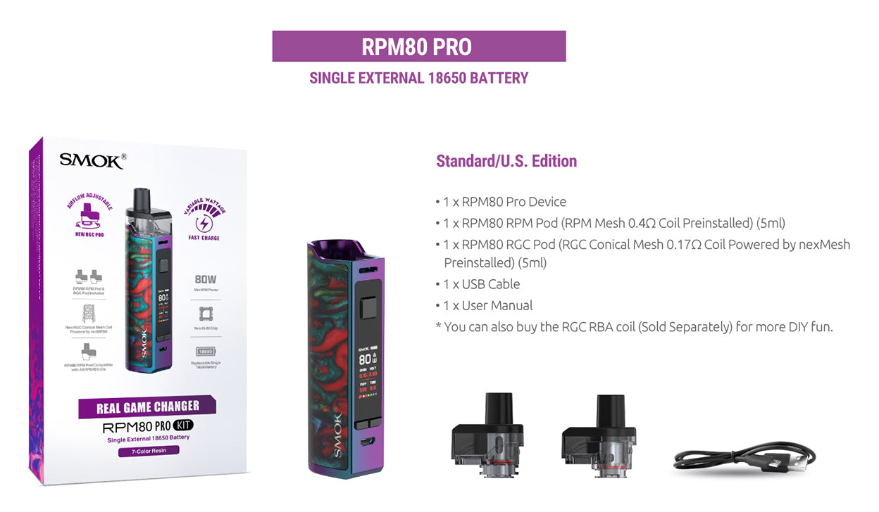 SMOK RPM80 Pod Mod Kit 3000mAh 5ml